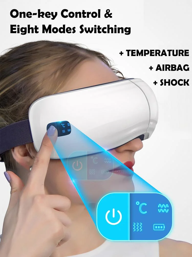 Beste Akupunkturtherapie Augenschutz Maske Heißer Verkauf Luftdruck Augenmassage-Gerät mit Bluetooth-Musik-Player