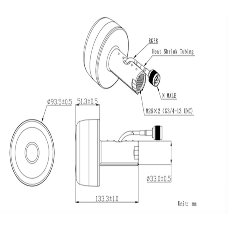 GPS Marine/Navigation Antenna (TNC Female and LAN Gain 42 dBi)