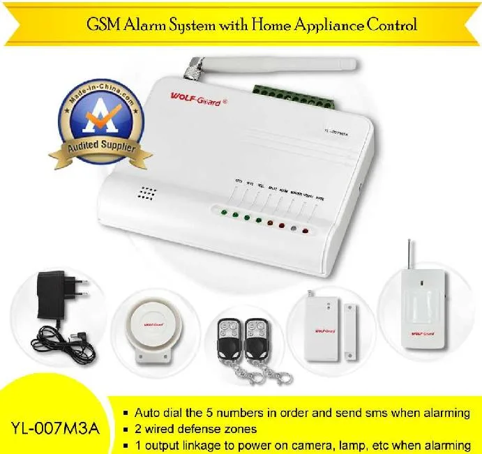 Home Security Wireless Alarm System With 5 Phone Numbers (YL-007M3)