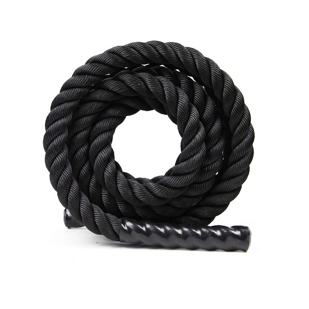 Factory Sale Black Workout Rope 100% Polyester Dacron Heavy Battle Seil 1,5 Durchmesser 30 40 50 Längen