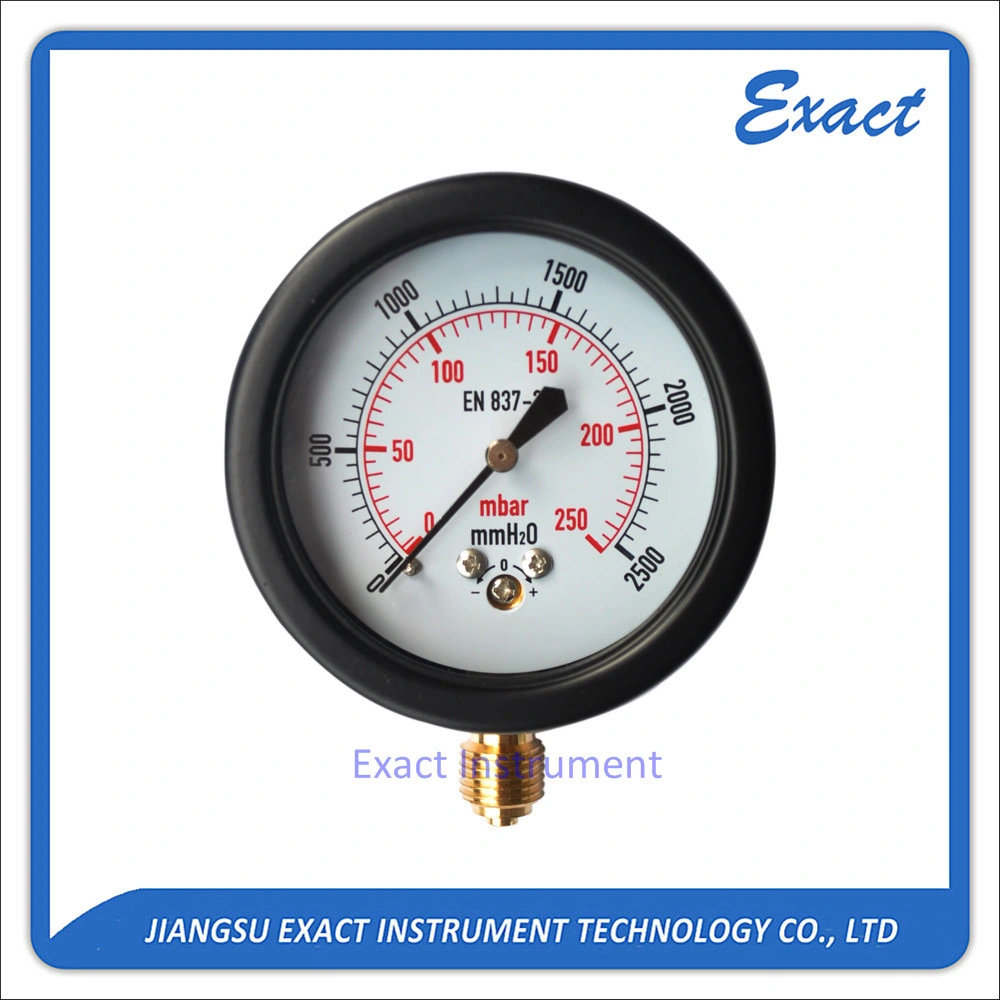 Sensitive Capsule-Type, Non-Fillable Dry Gauge-Black Painted Steel-Low Pressure Gauge