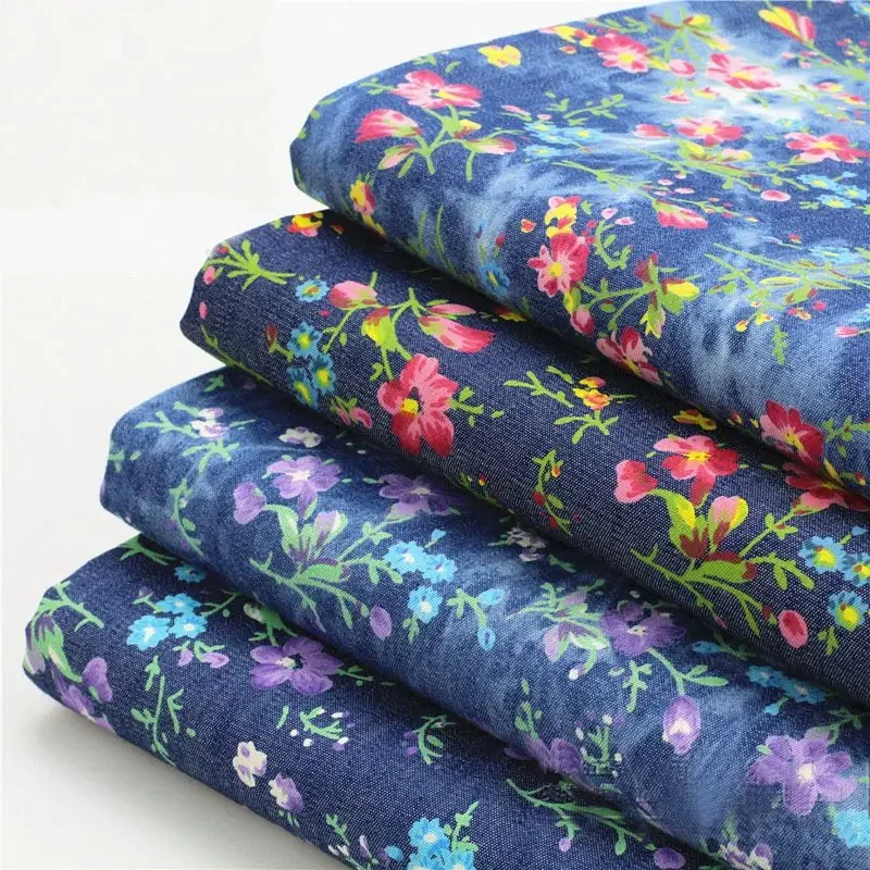 Henry Textile Custom 100% Cotton Printed Denim Fabrics for Pants&Coat