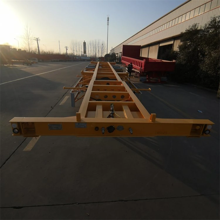 Boutique 3 Axle Skeleton Trailer 40FT Sea Container Transport Semi Trailer for Sale