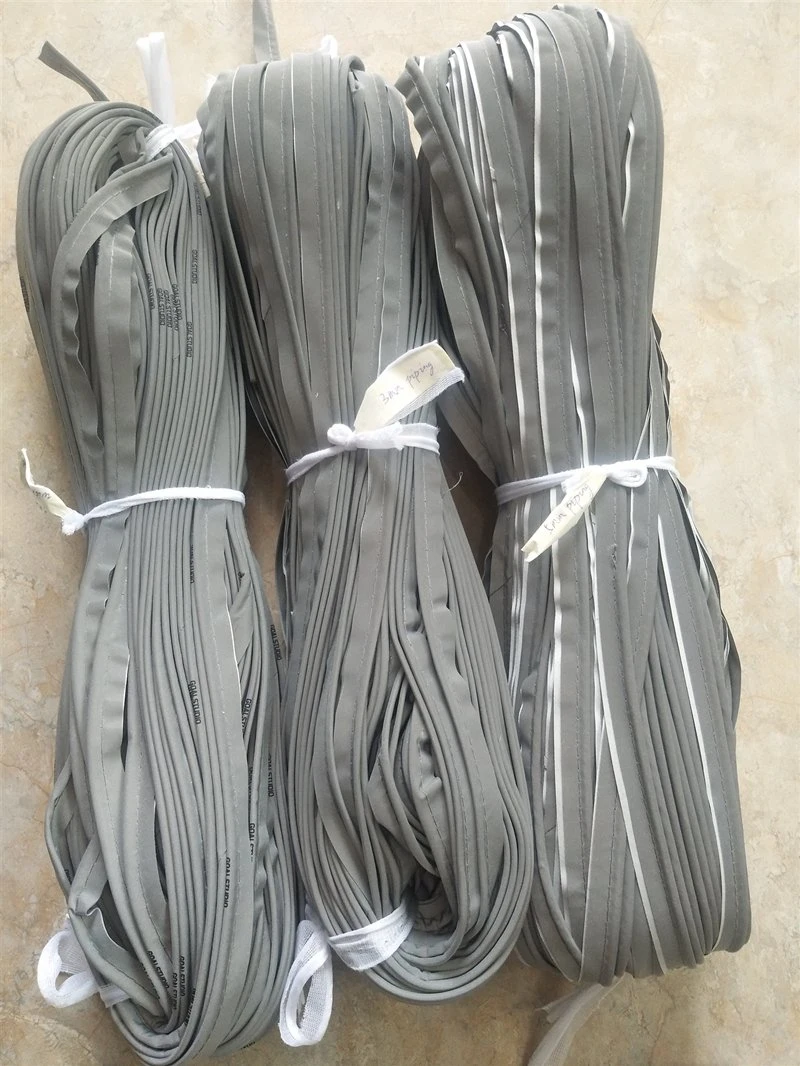 Silver Reflective Fabric Piping for Clothing