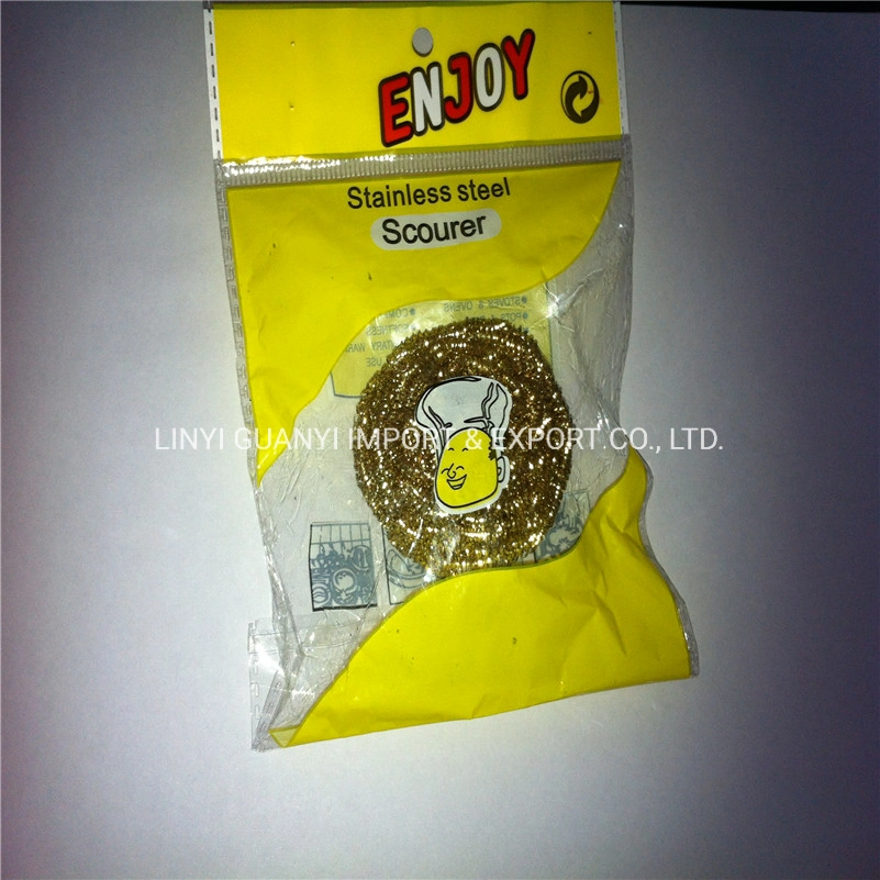 Metal Wire Mesh Pot Scourer Iron Sponge in Net Bag