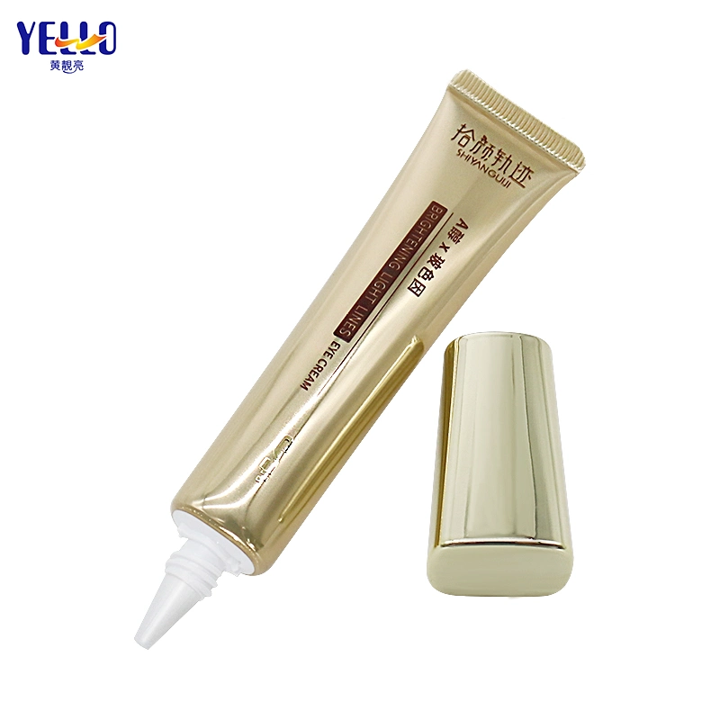 20g Gold Squeeze Tube Packaging Empty Squeeze Tube Round PE Cosmetic Tube