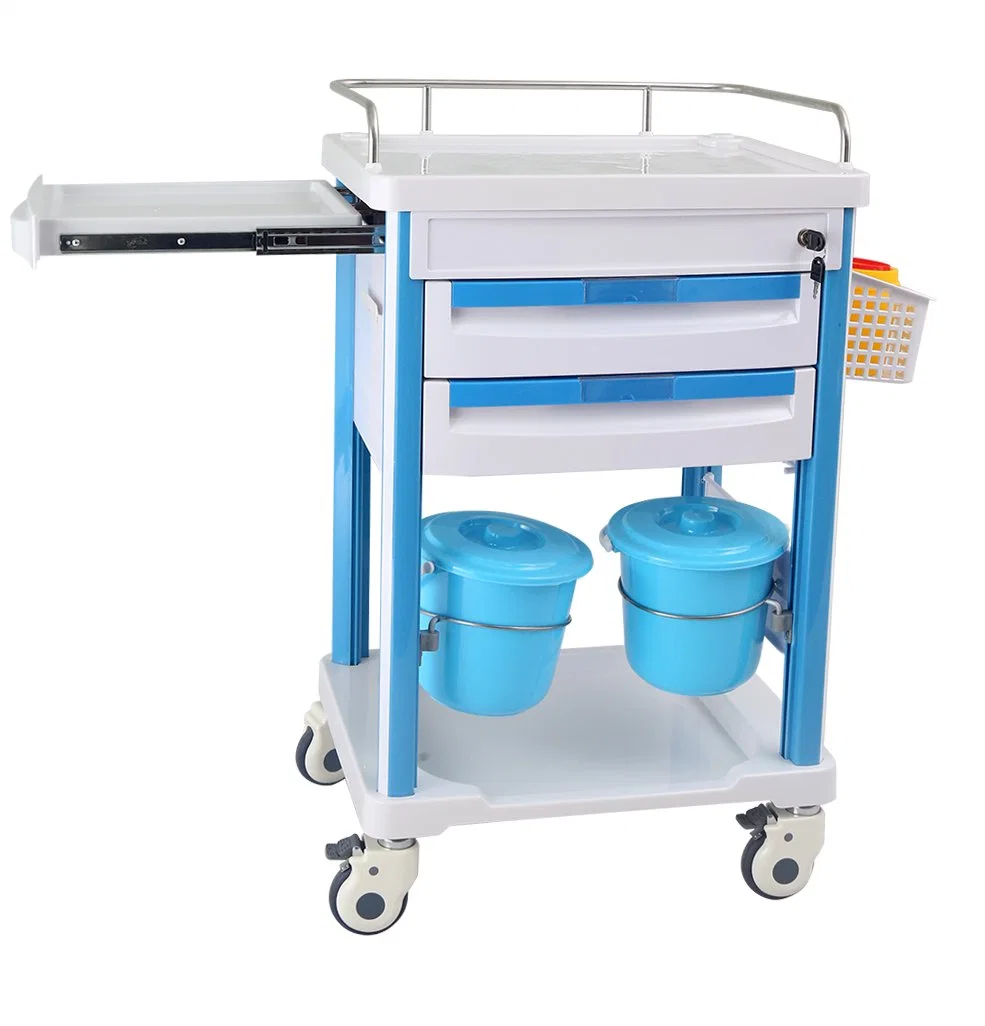 [CT625] ABS Linen Trolley and Cart with Drawers for Medical, Emergency, Logistic, Laundry, Treatment, Medicine Distribution, Anesthesia as Hospital Equipment