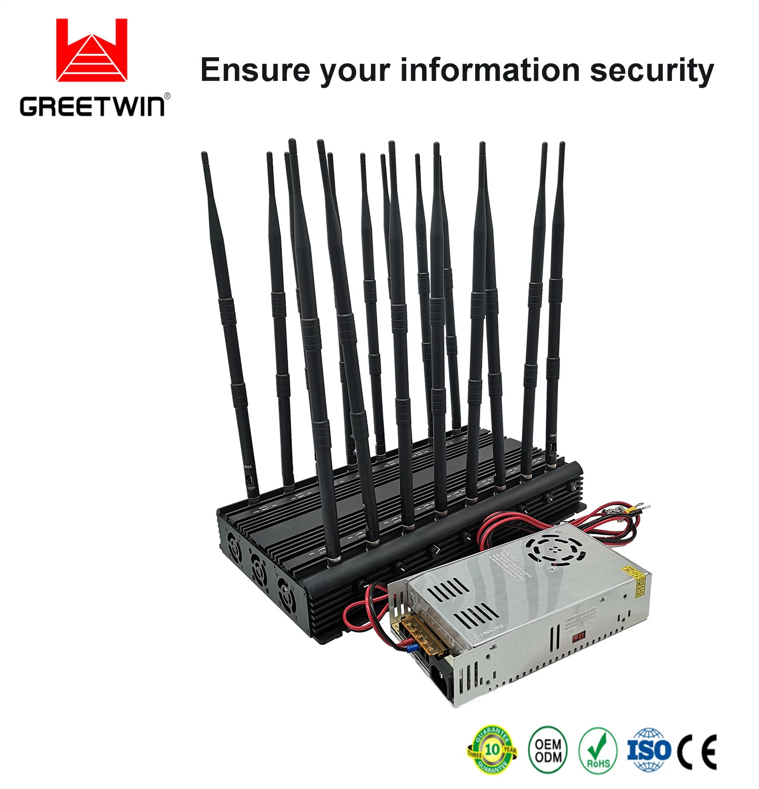 16 Antennen Lobjack GPS WiFi Handy Jammer Blocker 2g 3G 4G 5G Signaljammer