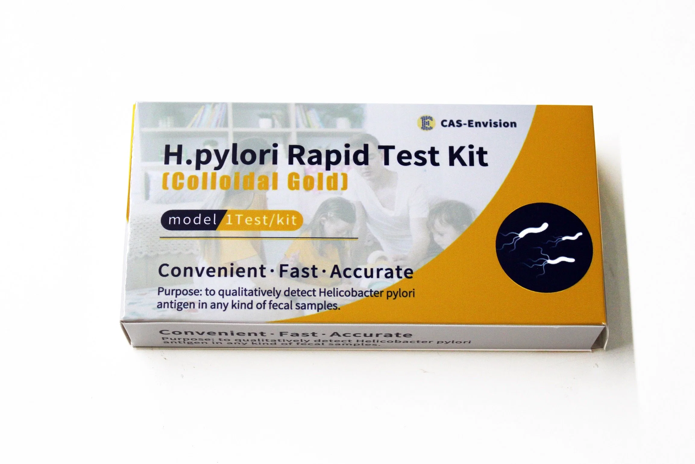 Test de laboratoire de cassette d'antigène H Pylori dans les selles professionnel, précis à 99%.