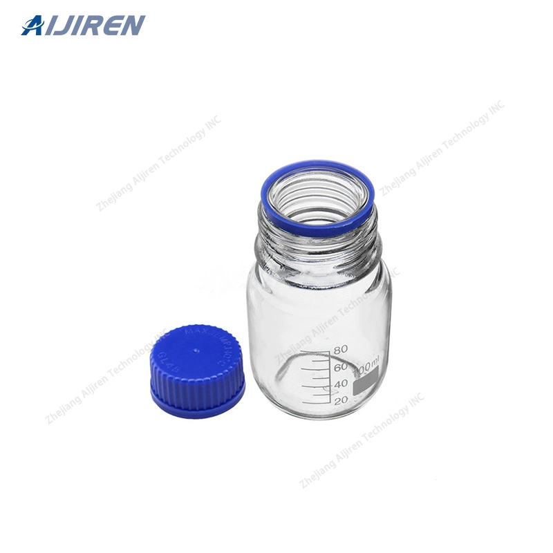 Graduated 100ml Media Storage Reagent Glass Bottle Gl45 Blue Screw Cap Manufacture