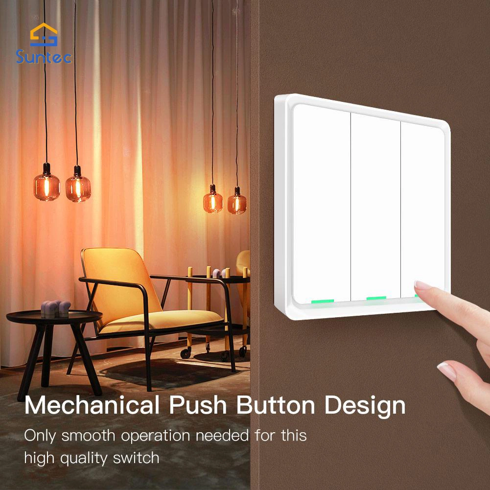 WiFi/Zigbee Tuya Smart Light Switch Sensitive Push Button Switch for Smart Home