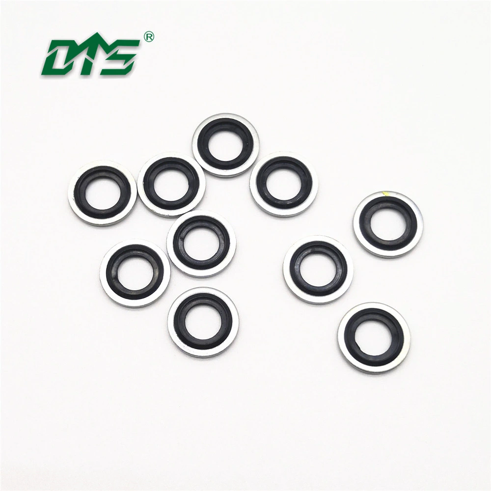 Black Rubber NBR/FKM+ Metal Bonded Gasket and Self-Centering Bonded Seal