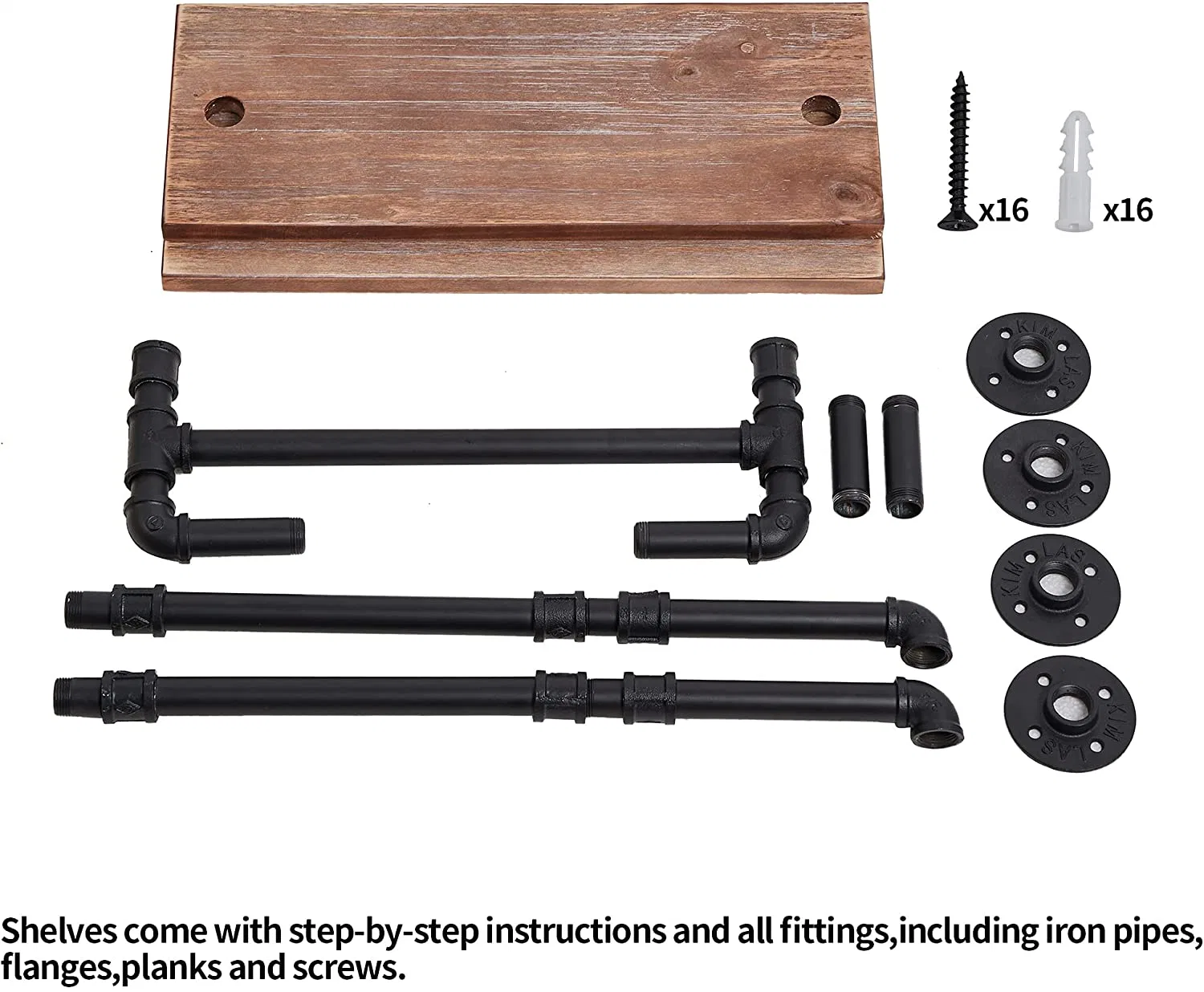 24 " Metal rústico estantes de pared sobre una toalla de baño con ganchos de bar y 10 de la utilidad de Rack, bandeja de almacenamiento Rack con accesorios de tubería de hierro negro Retro