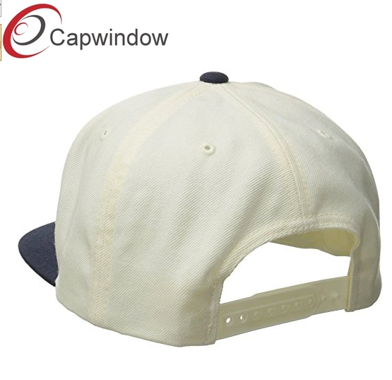 100% Cotton Twill 6 Panel Snapback Cap with Flat Embroidered