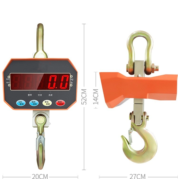 1ton Ocs Electronic Hook Crane Hanging Scale Digital Crane Scales Electronic Scale Hook Hanging