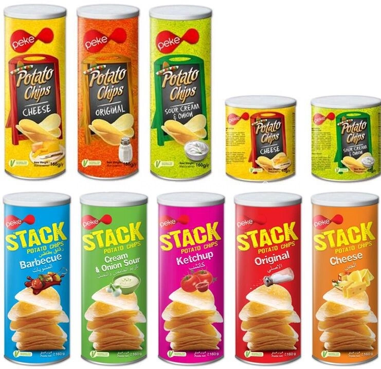 160g/120g/90g/45g Kartoffelchips der Marke Peke/Getreidechips/Tortilla-Chips (Halal/BRC/HACCP/ISO) mit fettarem, cholesterinfreiem und transsatfreiem All, in Natural