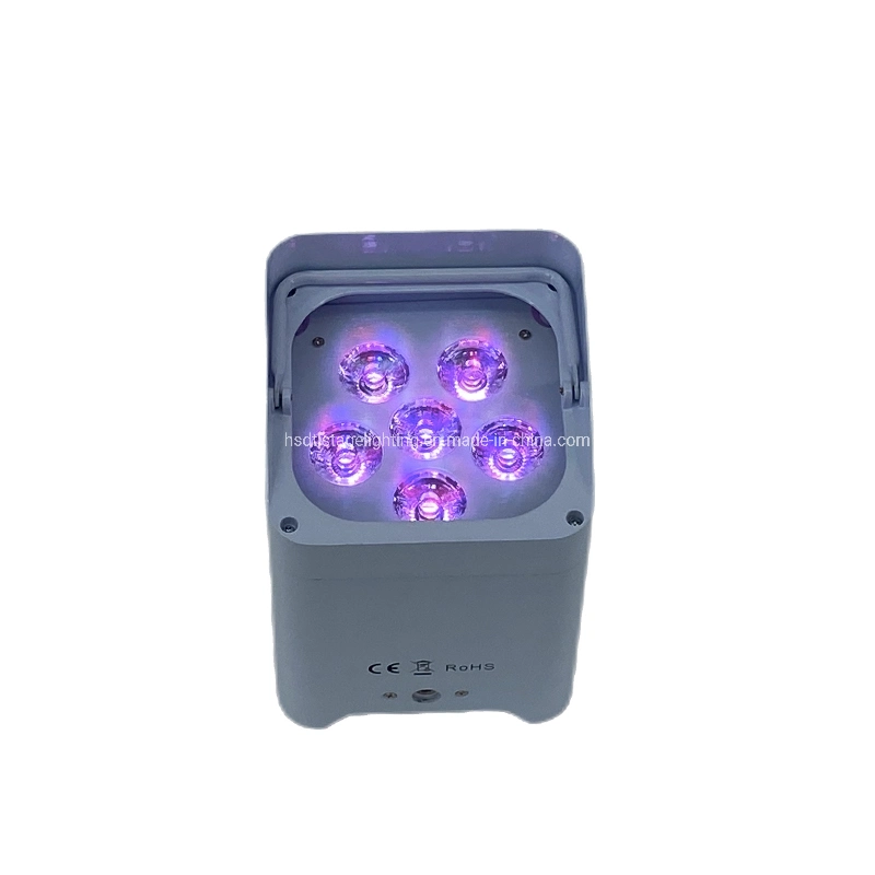 Wireless RGBWA UV 6 in 1 Batterie-Auflicht Bühnenlicht DJ Disco Wedding Wash LED PAR Light