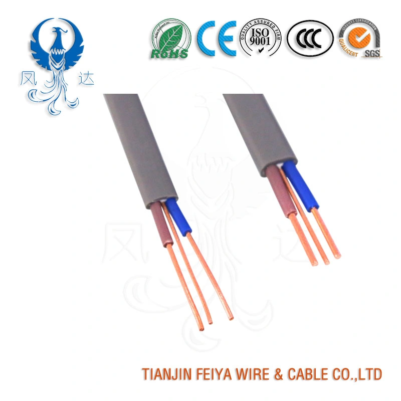 Feiya 2021 estándar australiano (baja tensión) Cables industriales aislamiento de PVC, de 2 núcleos + E Cables planos, 450/750V doble plana y cable de tierra