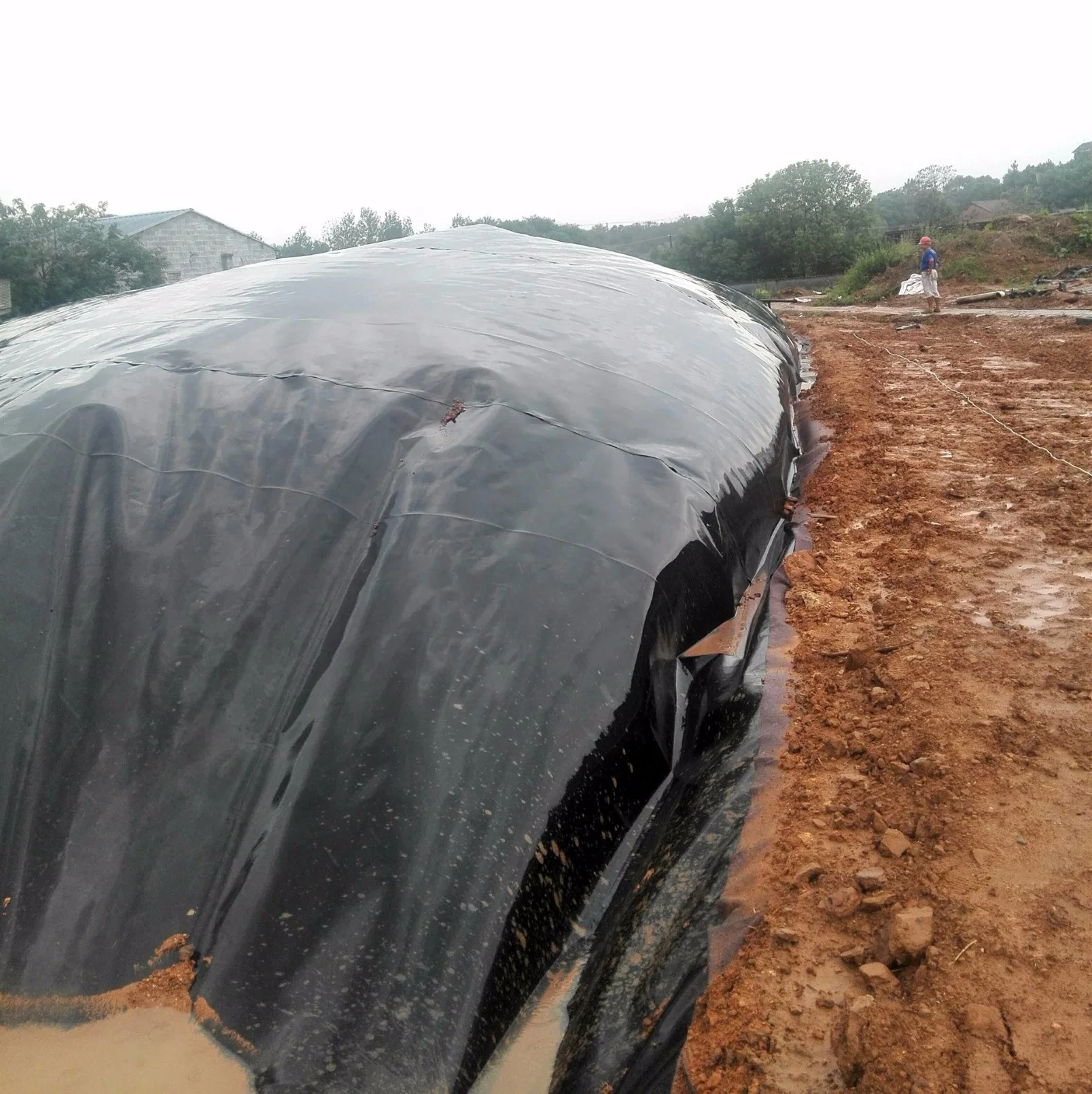 Building Pool Waterproof Pond Liners HDPE Geomembrane for Fish Farm