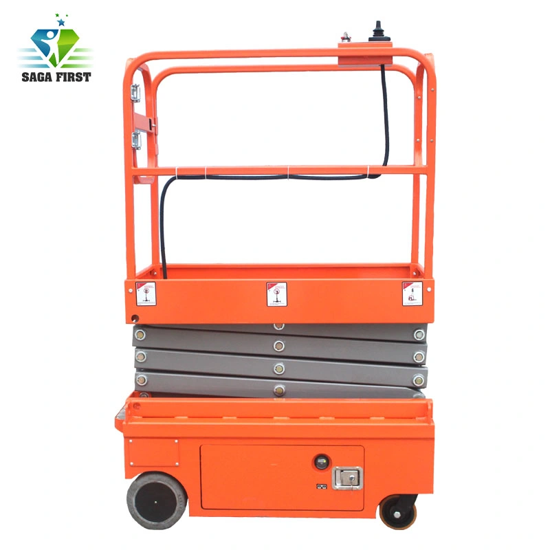 3m or 4m Small Indoor Semi Electric Mobile Scissor Lift