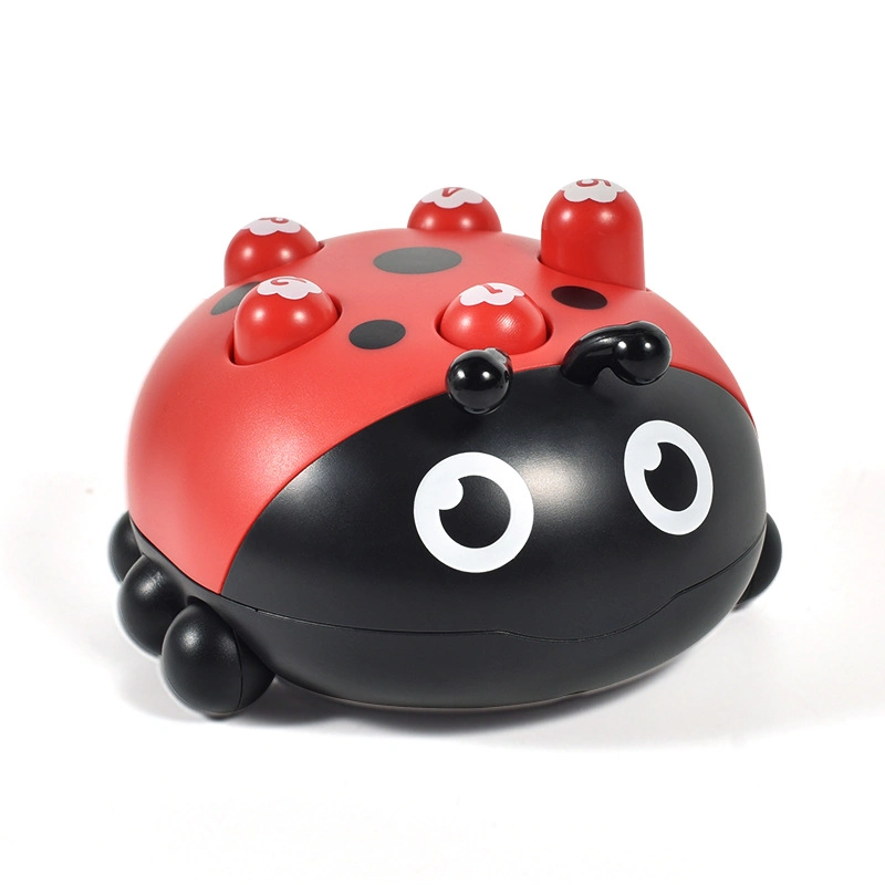 Cartoon Educational Sliding Friction Ladybug Injertia Toy Baby Whack a Juego de Mole Juego de Toy Cartoon Press Juego de rebote