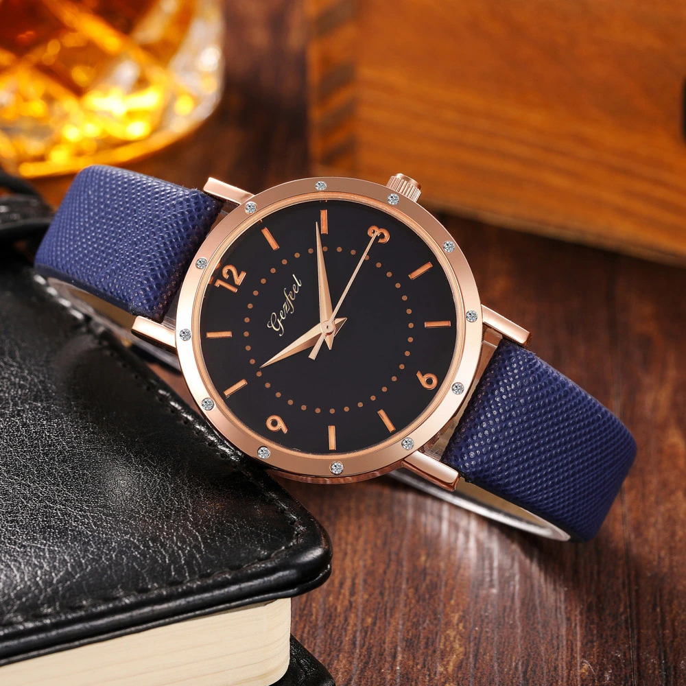 Aleación de moda de alta calidad correa de cuero precios baratos relojes de pulsera señoras reloj de cuarzo