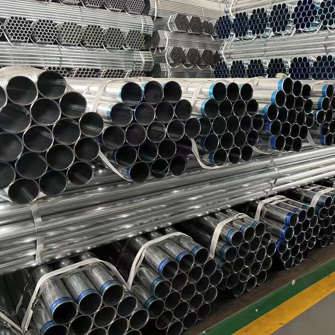 ASTM A53 A106 tubo de acero galvanizado ERW soldado al carbono hueco Sección Gi tuberías para aplicaciones estructurales