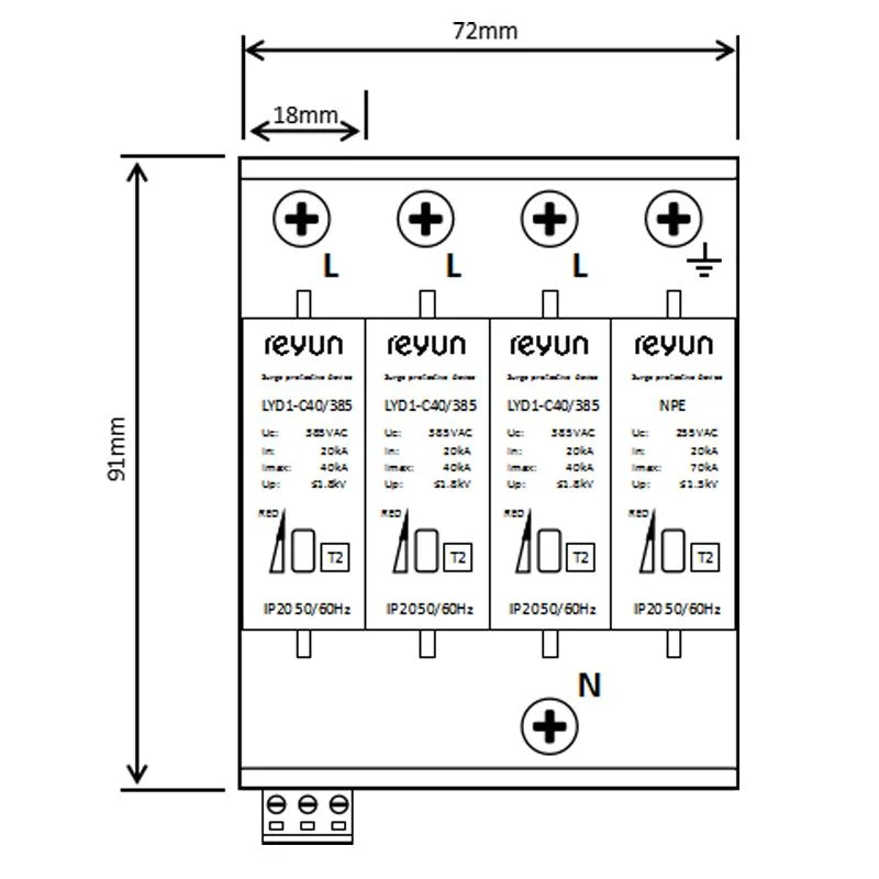 رييون ليد1-C40 Combanion Surge Controller مع Npe