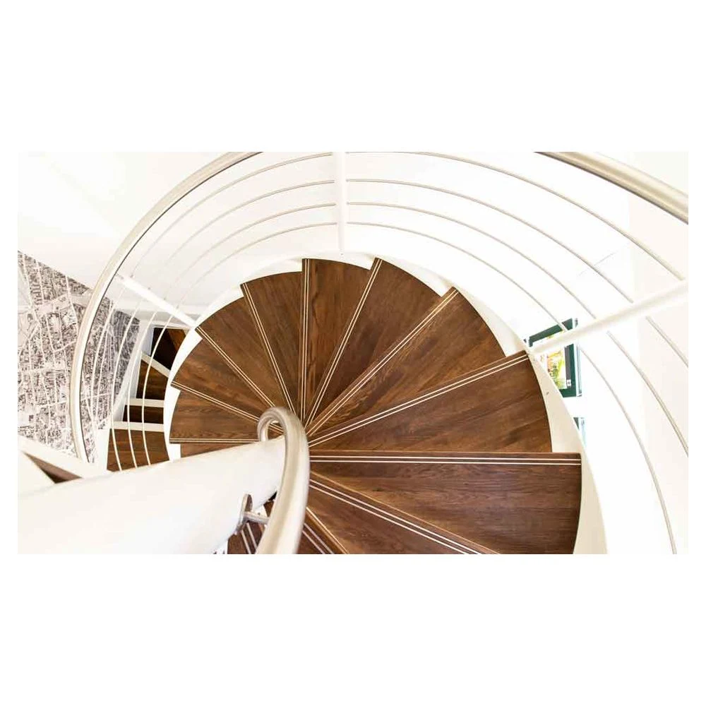 Price Building Outdoor Foshan Factory Aluminium Curved Floating Spiral Steel Stair