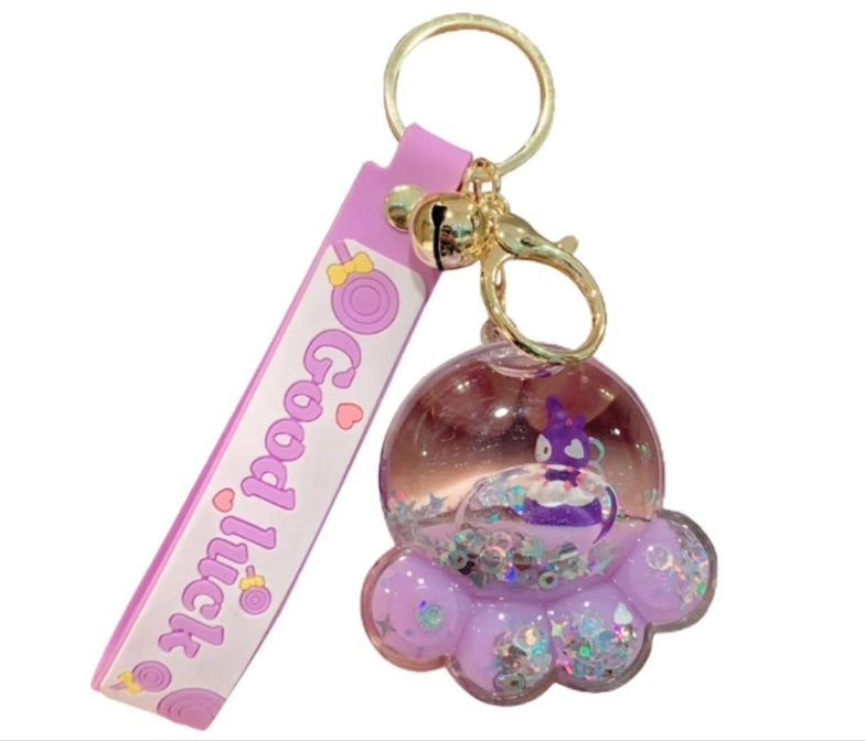 Cute Five-Pointed Star Quicksand Bottle Pendant Keychain Gift