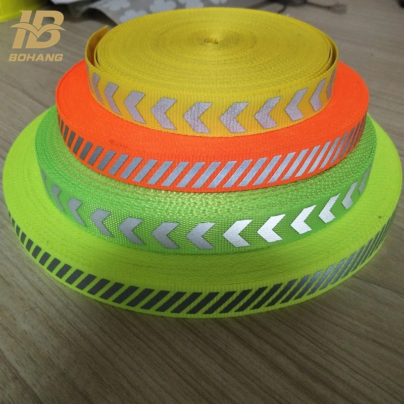 High Visibility Nylon Reflective Webbing Ribbon for Safety Clothing