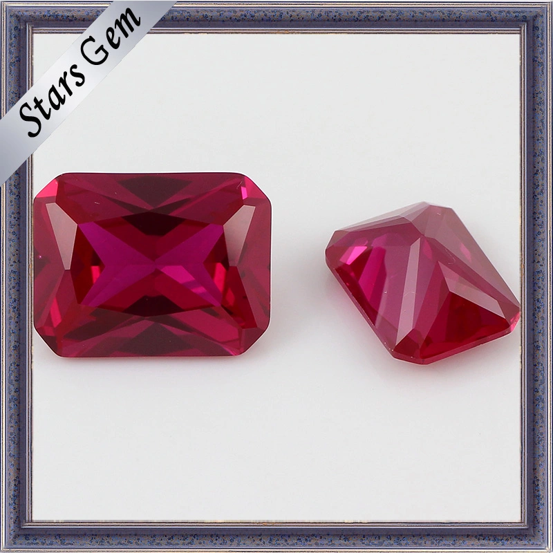 Bas prix de vente chaude synthétique Forme Rectangle Ruby