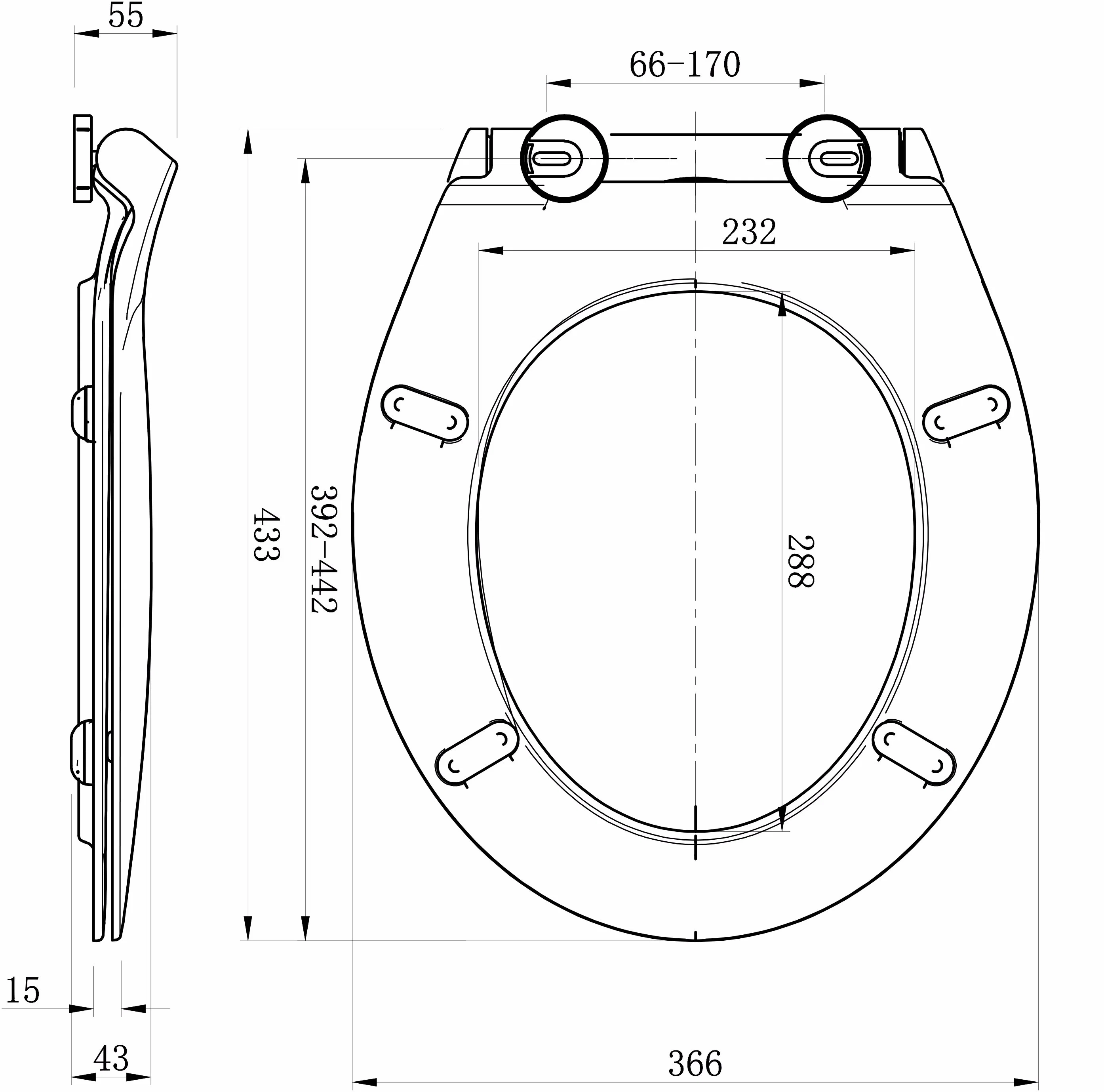 Manufacturer Export Duroplast Quick Install Toilet Seat, Elongated, Baby Toilet Seat (Au109)