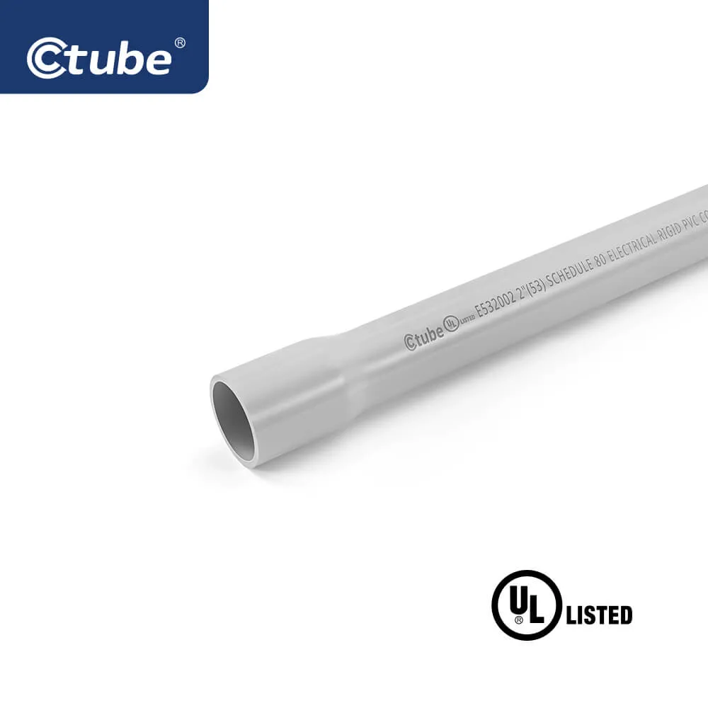 UL651 2-Inch Sch80 Rigid PVC Solar Conduit Trustworthy Suppliers with Sunlight Resistant