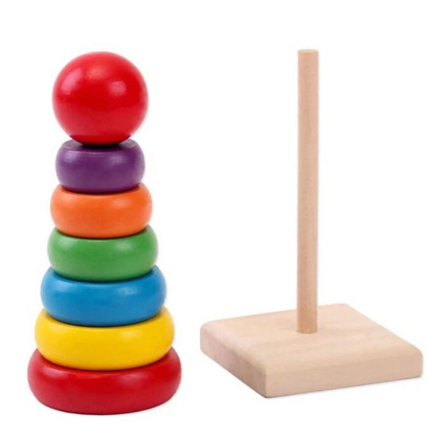 Children&prime; S Educational Toys Wooden Jenga Cognitive Set Column Building Blocks