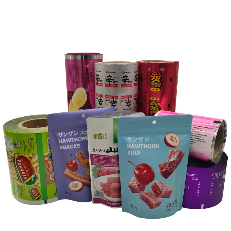 Custom Printed Food Grade Laminate Plastic Aluminum Foil, Sachet Flexible Food Packaging Film Roll for Snacks Food