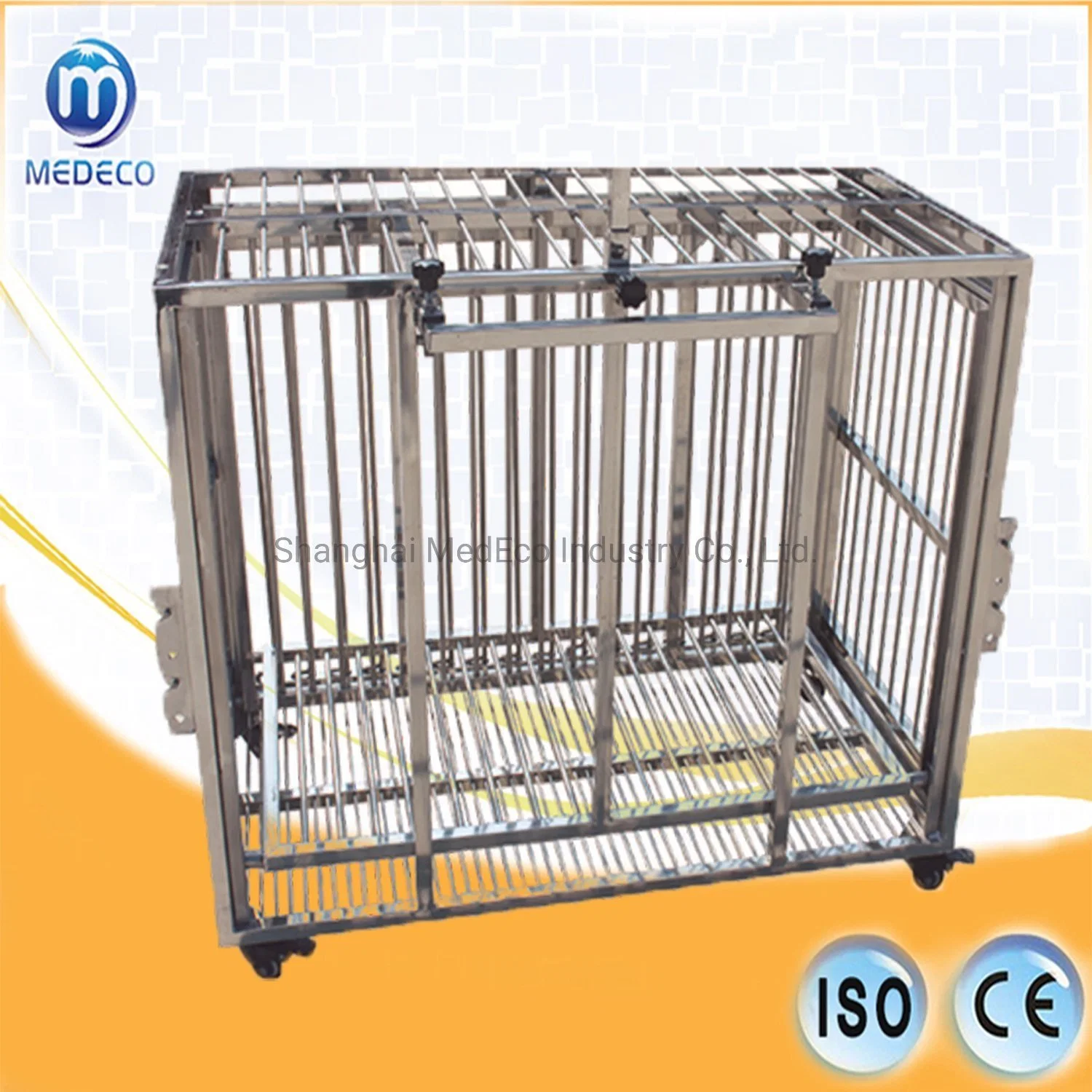 Hospital Pet Devices Clinic Pet Injection Cage Animal Stainless Steel Cage Medz-01