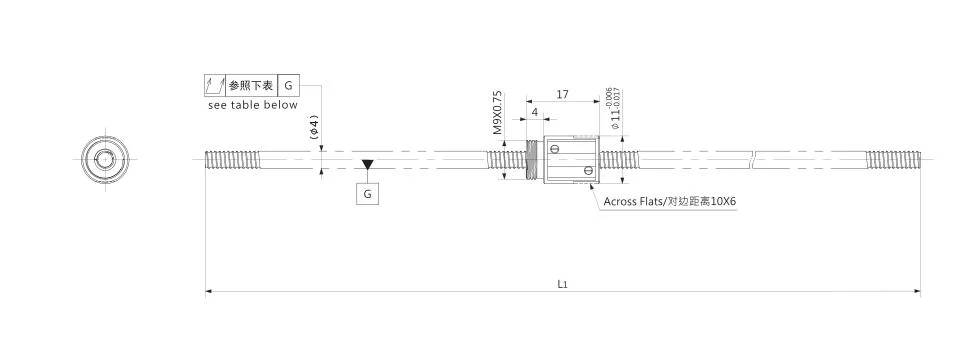 Kgg Miniature Ball Screws for Spraying Machines (GLM Series, Lead: 1mm, Shaft: 4mm)