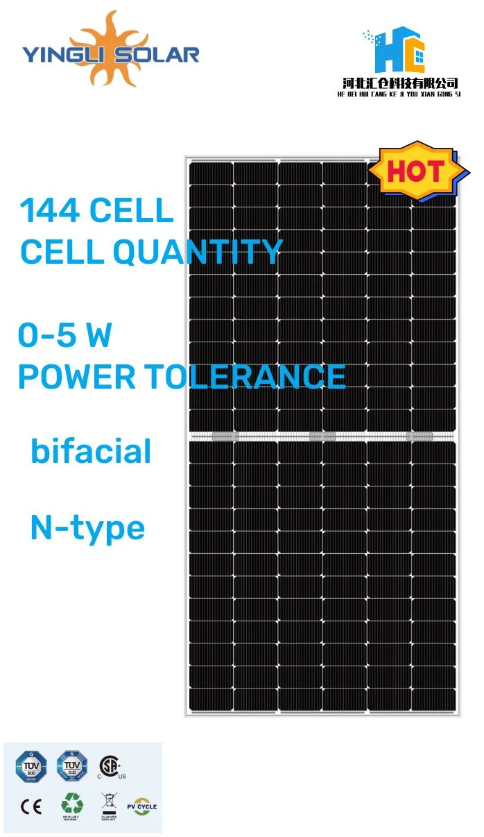 Yingli/Canadian/Longi/Jinko/Ja Solar/Risen/Trinasolar a-Class 550W 555W 560W 565W 570W 575W Single-Double-Sided Monocrystalline Silicon Photovoltaic Module