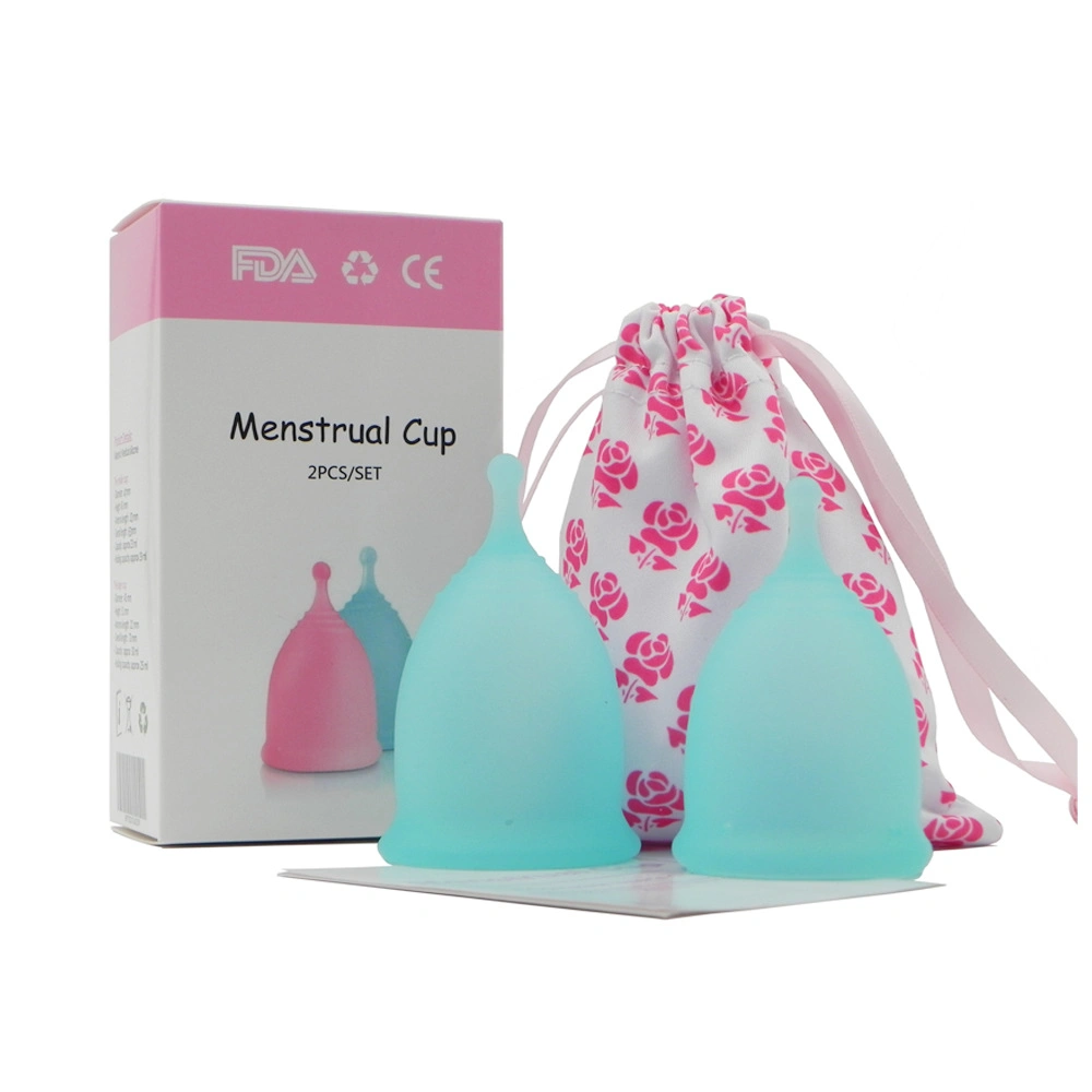 Menstrual Silicone Cup Set with Paper Box and Cloth Bag