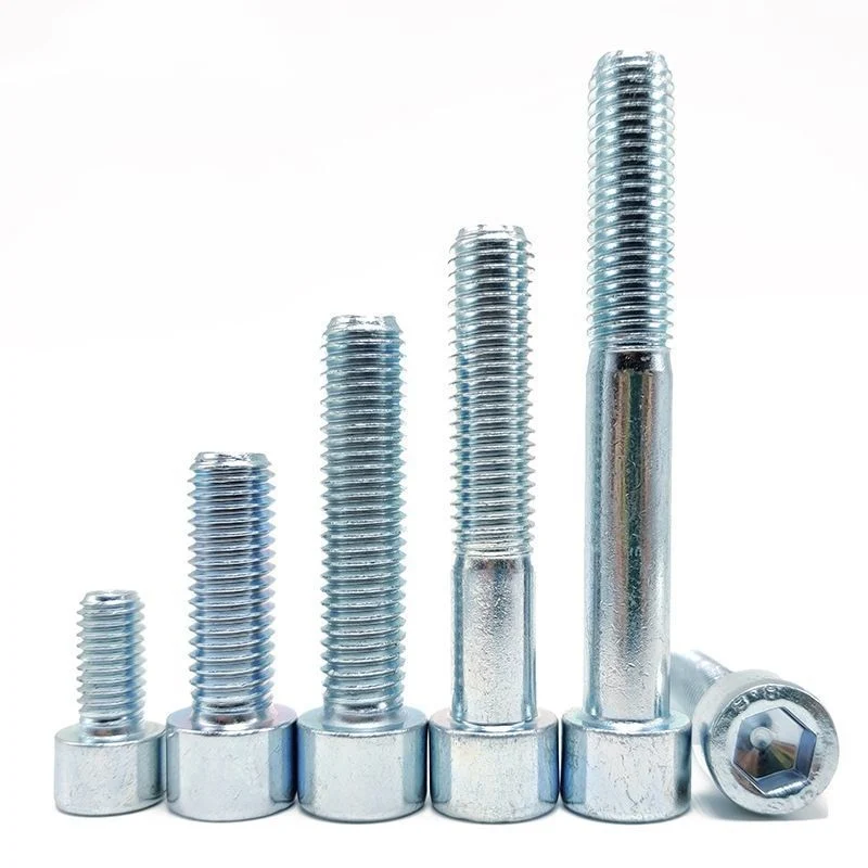 Grade 12.9 DIN912 High Tensile Strength Zinc Plated Hex Socket Cap Screws M2 M3 M4 M5 M6 M8 M10 Allen Head Bolts