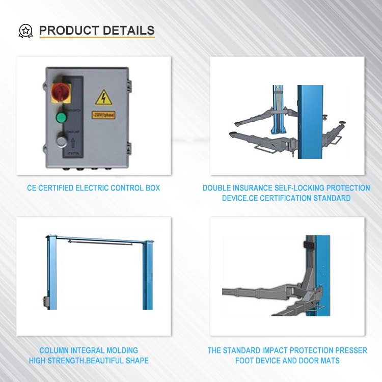 Estación de servicio automático de automóviles comerciales utilizan los ascensores con 2 Post