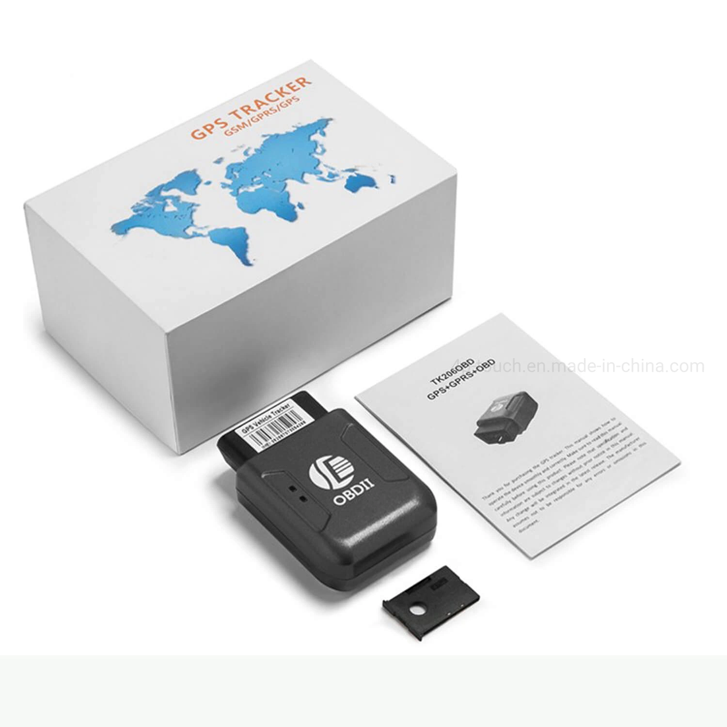 Mini OBD2 de qualidade GSM para veículos com sistema de detecção de combustível para veículos automóveis Hot Car Dispositivo de localização GPS com alertas de desativação vida útil da APLICAÇÃO gratuita T206