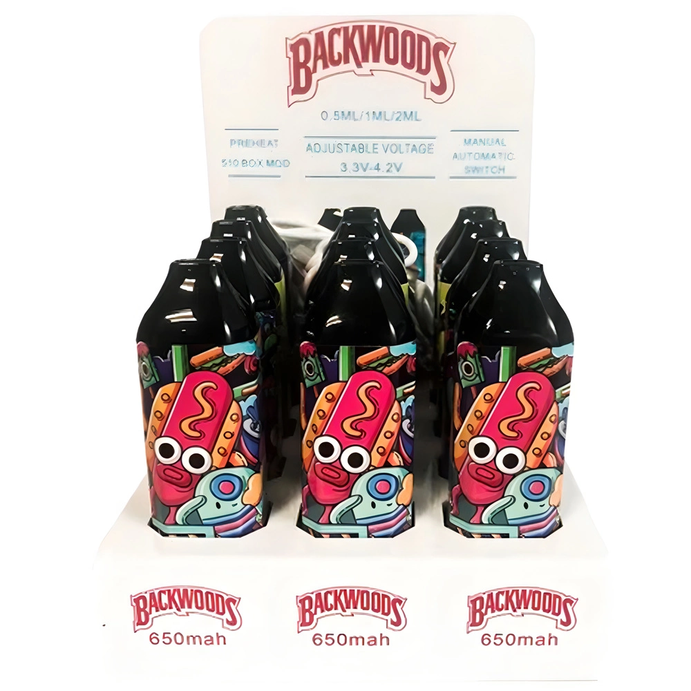 Backwoods Twist Mini oculto 510 hilos Precalor discreto magnético Auto Draw Hue VAPE cartucho 650mAh Mod Batería ajustable