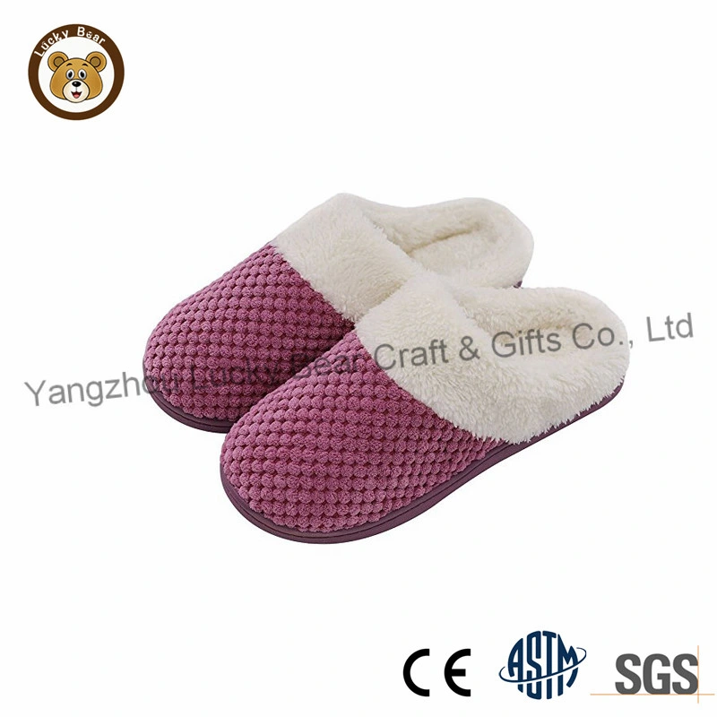 Hotsale Winter Shoes Soft Plush Comfortable Warm Indoor Flat Slipper for Men and Women