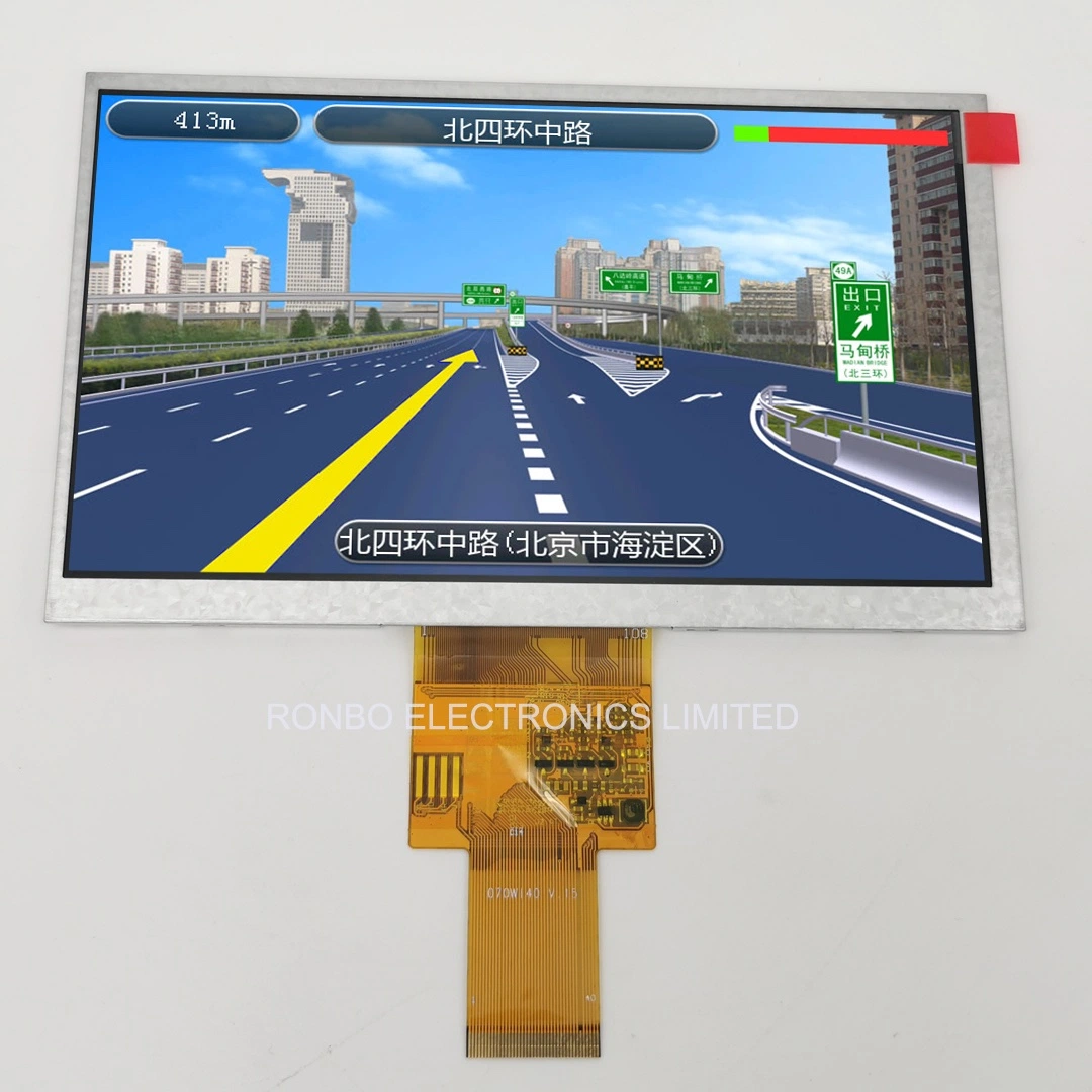 Customized RGB 40pin 7.0 Inch 800 * 480 TFT Color Display Option Touch Screen