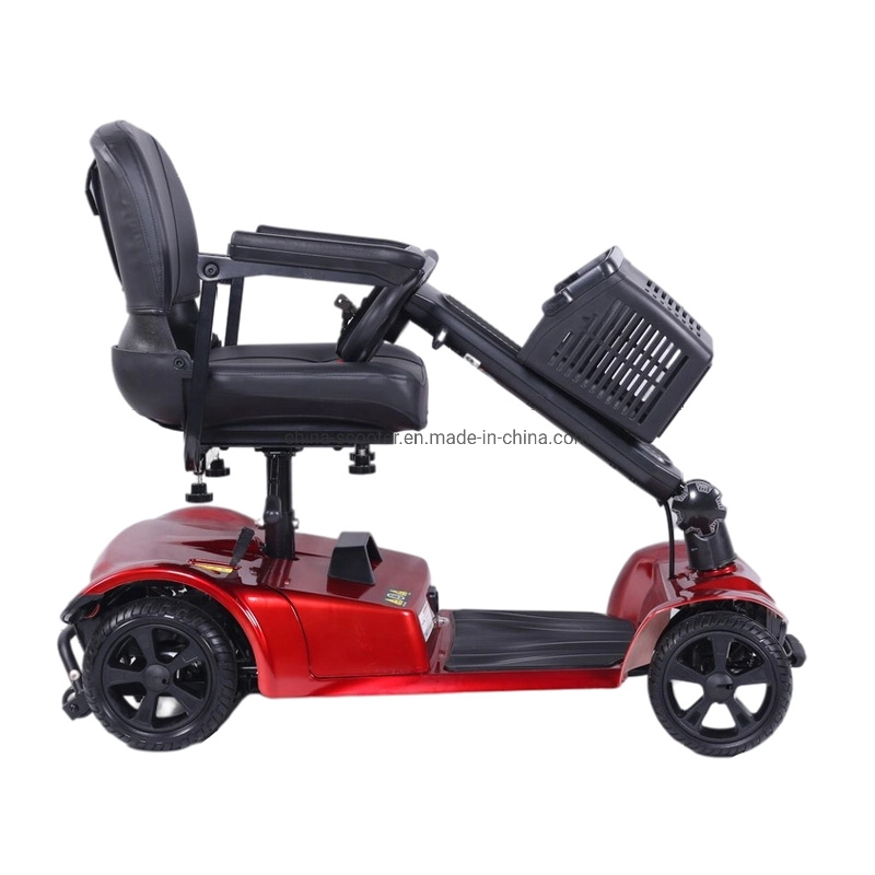 Safety Portable Electric 4 Wheel Mobiilty Scooter, Powered Wheelchair with Long Range Bigger Capacity Lithium Battery