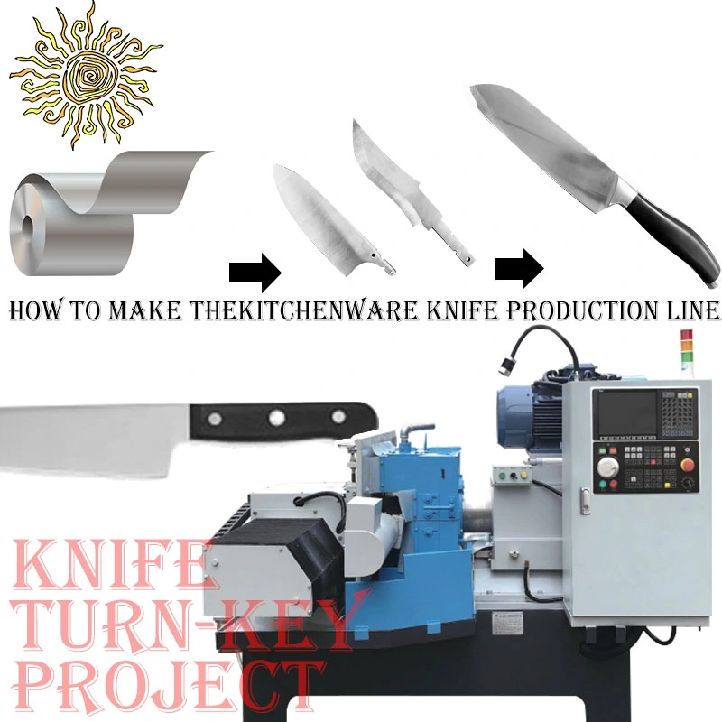 Chef Knives Grinding Machine Product Line Knife Manufacture Machinery Production Line Manufacturing Plant Metal Kitchen Knife Making Machine