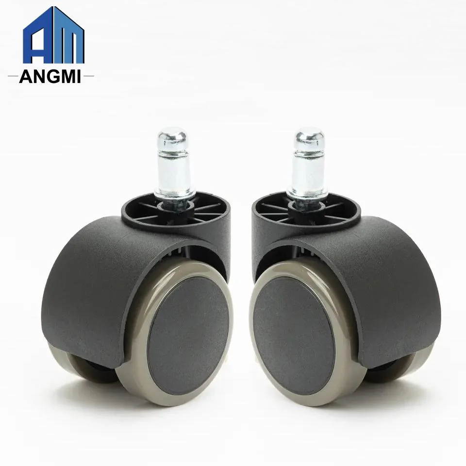 Home Furniture Round Rubber Carpet Caster Wheel 1 - 2 Inch Small Chair Caster Wheels