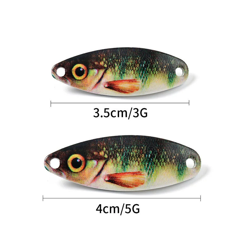 3G 3.5cm 5g 4cm 8 Colors Artificial Hard Metal Spoon Mini Metal Fishing Bait Lures